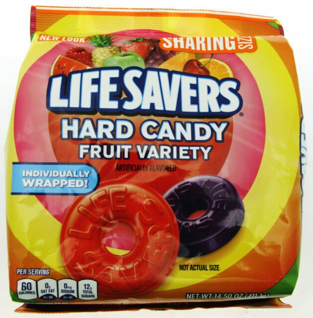 Lifesavers Fruit Variety 10 Flavor Individually Wrapped Hard Candy ~ 14.5oz Bag