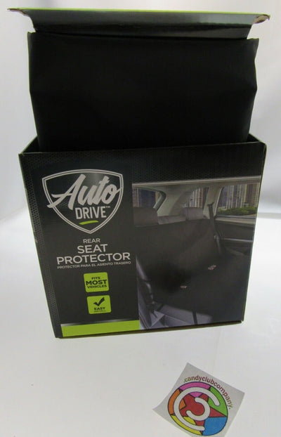 Auto Drive Rear Seat Protector Black ~ Easy Install Fits Most Vehicles