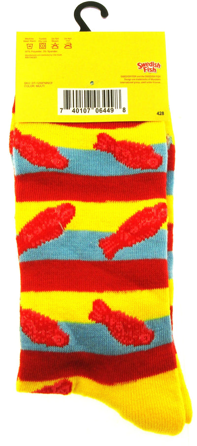 One Pair of Swedish Fish Crew Socks for Men Shoe Sizes 6 - 12