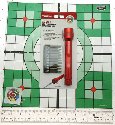 Flashlight Screw Driver ~ Multi-Bit Driver Set ~ Light ~ Hyper Tough Tool