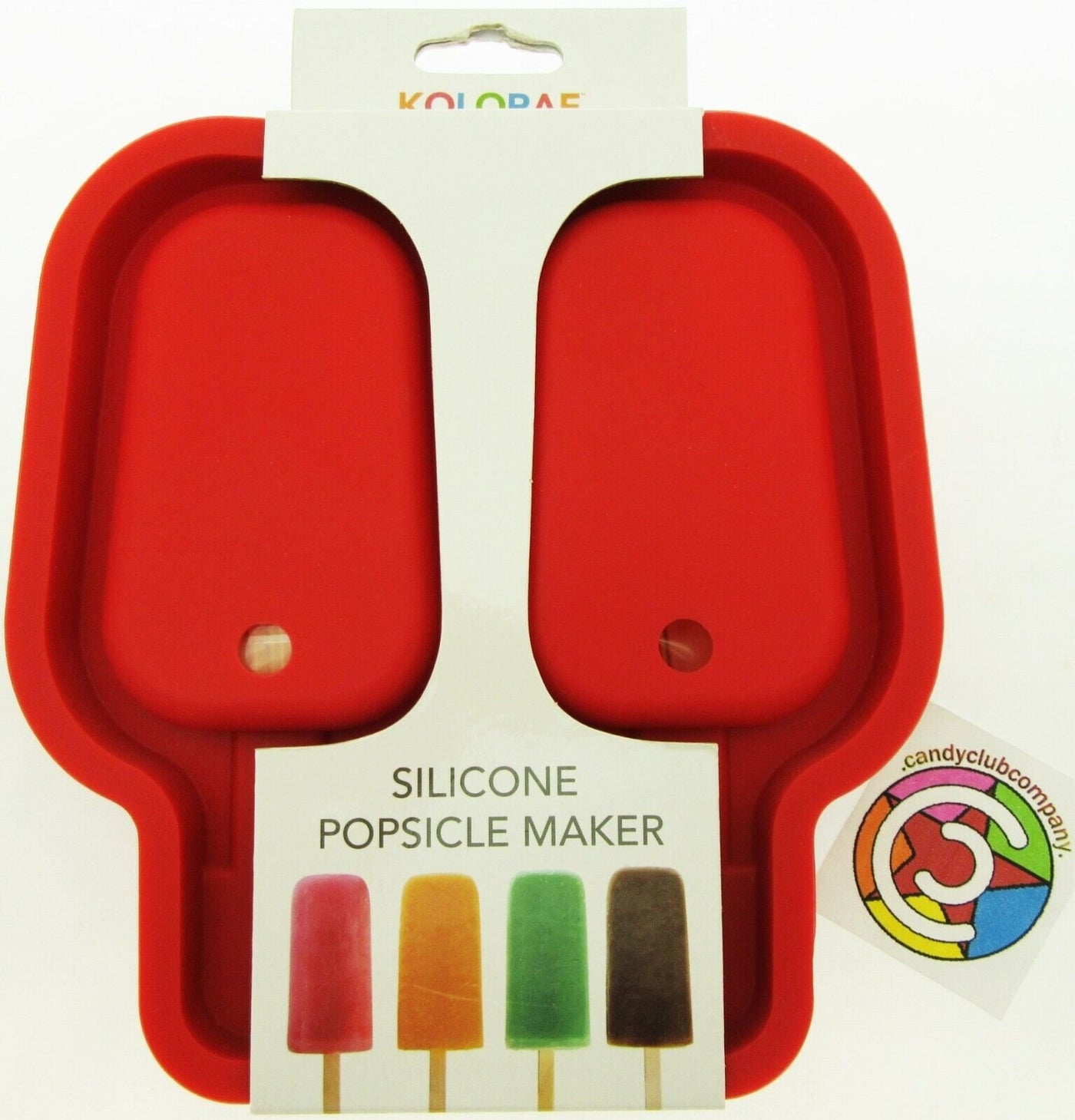 Silicone Popsicle Maker Tray ~ Sticks Included Flexible ~ By Kolorae - Red