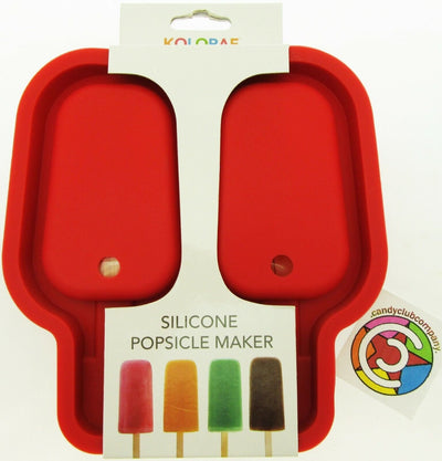 Silicone Popsicle Maker Tray ~ Sticks Included Flexible ~ By Kolorae - Red
