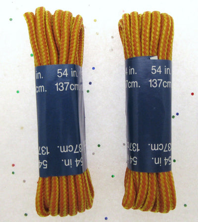 Boot Shoe Laces ~ 2 ~ 54 inch / 137cm ~ Tan