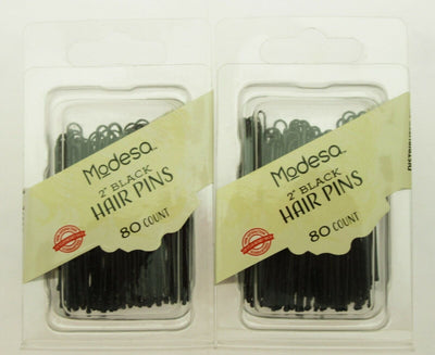 Modesa Hair Styling 2" Black Hair Pins 160 pc Lot
