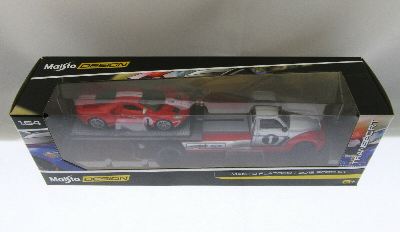 Maisto Die Cast ~ Flatbed ~ 2018 Ford GT ~ 1:64 Scale