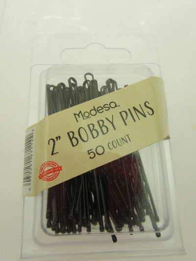 Modesa Hair Styling 2" Black Bobby Pins 100 pc Lot
