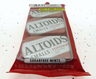 Altoids Smalls Peppermint ~ Sugar Free Mints ~ Candy 3 - 0.37oz Packs