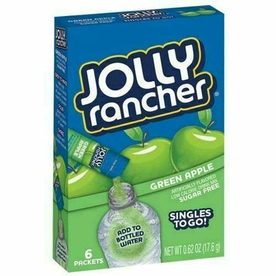 Jolly Rancher Singles Water Drink Mix ~ Sugar Free ~ 3 Boxes Green Apple