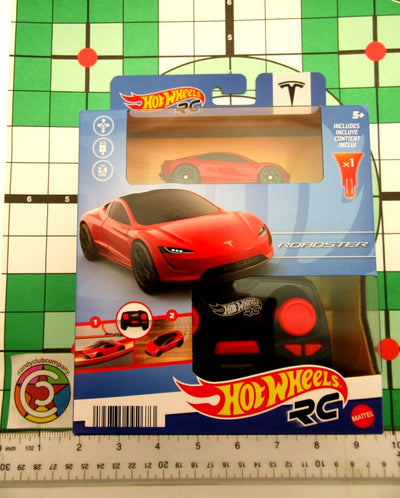 Nano Racer RC Car Tesla Roadster Red Hotwheels Radio Control Fun