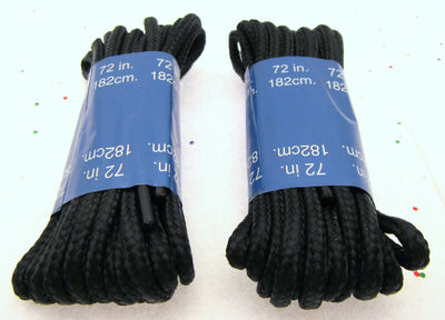 Boot Shoe Laces ~ 2 ~ 72 inch / 182cm ~ Black