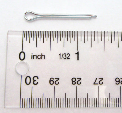 Cotter Split Pin ~ 3/32 inch x 1 inch ~ Extra Long ~ Zinc Plated ~ 4 Pack
