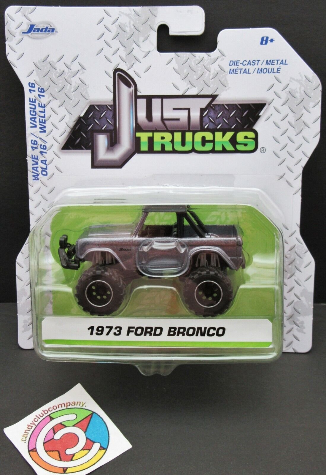 1973 Ford Bronco ~ Silver Convertible ~ Die Cast Metal ~ 1:57 Scale Just Trucks