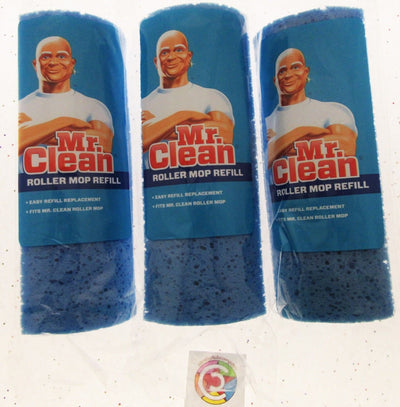 MR. CLEAN Roller Mop Refills ~ Lot 3 Mop Head Heads Refill