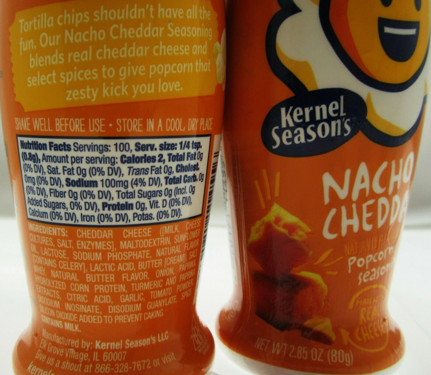 Kernel Season's Popcorn Seasoning Nacho Cheddar ~ 2.85oz Two Pack