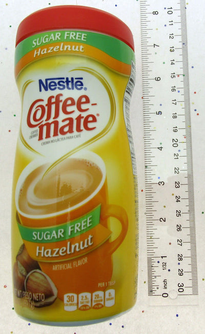 Coffee Mate ~ Hazelnut ~ Sugar Free Creamer  10.2 oz containers ~Lot of 2