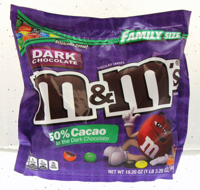 M&M's ~ Dark Chocolate ~ m and m ~ Candy ~ 19.20oz Family Size Bag