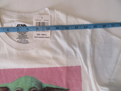 Grogu ~ Baby Yoda Star Wars Small T-Shirt ~ Size Sm ~ White T Shirt