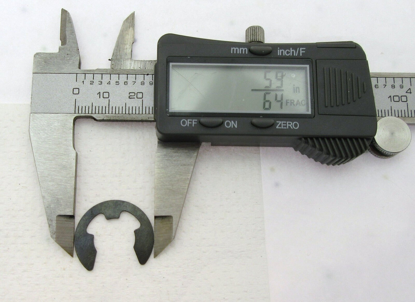 E Clip ~ 1/2 inch ~ Black Oxide Finish ~ Spring Steel