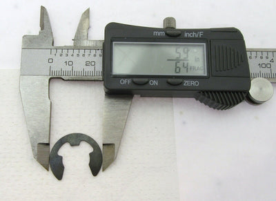 E Clip ~ 1/2 inch ~ Black Oxide Finish ~ Spring Steel