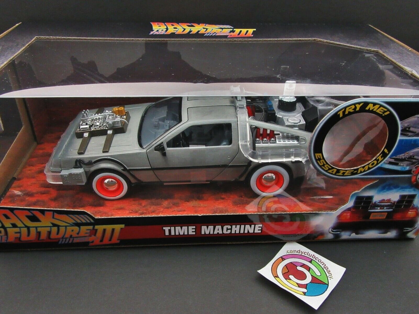 Back to the Future 3 ~ DeLorean Time Machine ~ Metals Die Cast Car ~ 1:24