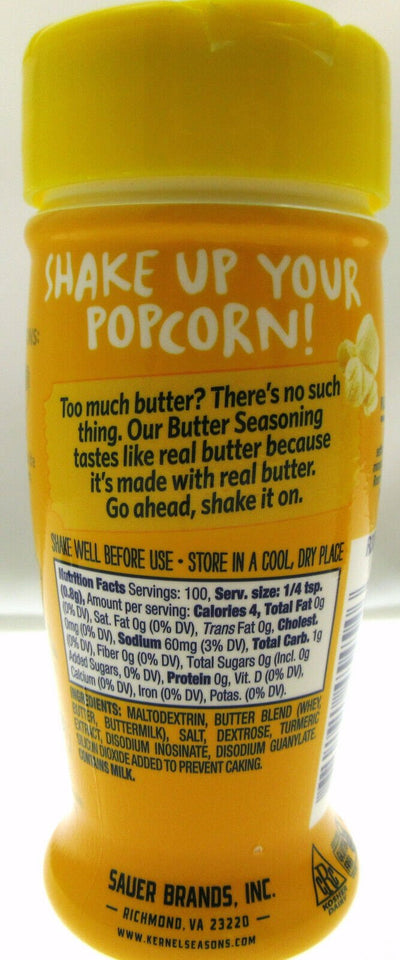 Kernel Season's Popcorn Seasoning ~ Butter ~ 2.85 oz ~ Two Pack
