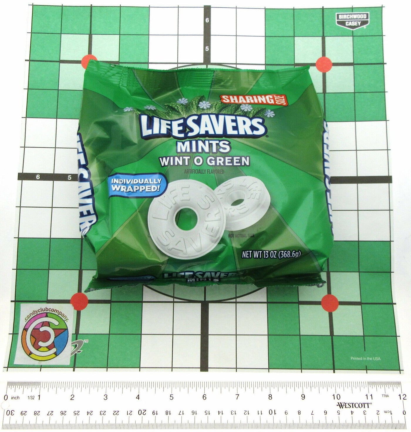 Lifesavers ~ Wint O Green Mint ~ Individually wrapped Hard candy ~ 13oz Bag