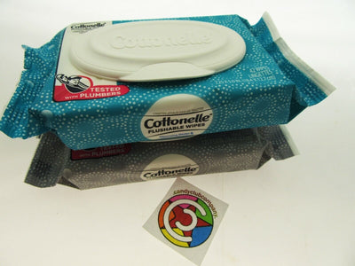Lot 2 RESEALABLE KLEENEX COTTONELLE FLUSHABLE MOIST WIPES 42 ea =84 Total BFR