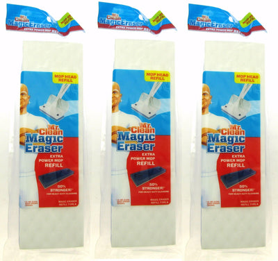 Mr. Clean Magic Eraser Extra Power Mop Head Refills ~ Lot of 3