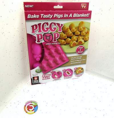 Piggy Pop ~ Silicone Mold Tray ~ Bake Tasty Pigs In A Blanket