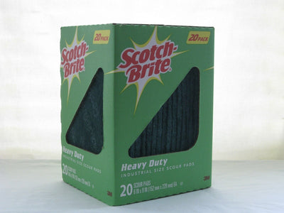 20pc Scotch Brite Heavy Duty Industrial Size Scour Pads 6"x9" 3M