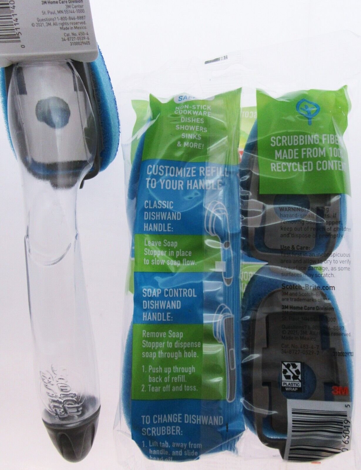 Scotch-Brite Dishwand Soap Dispenser Non Scratch Scrubber Refill Kitchen Scour
