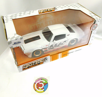 1972 Pontiac Firebird ~ White ~ Metal Die Cast Car ~ BIGTIME MUSCLE ~ 1:24