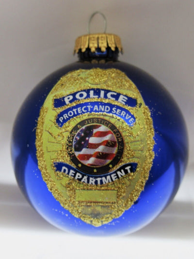 Police Department To Protect and Serve Christmas Tree Ornament ~ American Pride