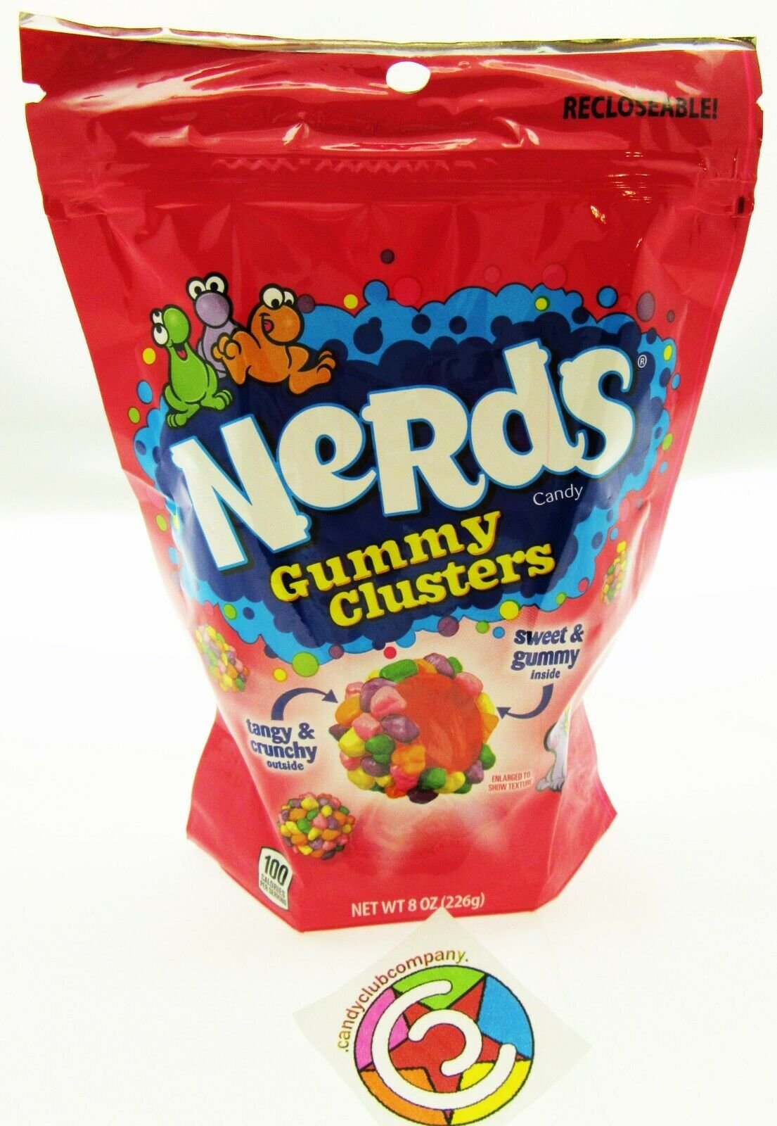 Nerds Gummy Clusters Chewy 8oz  Recloseable Bag Crunchy and Chewy Candy Candies