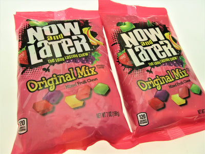 Now and Later ~ Original Mix ~ Mixed Fruit Chews Candy ~ 7oz Bag ~ Lot of 2
