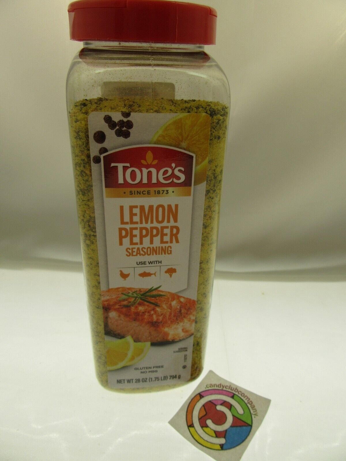 Lemon Pepper Tone's Seasoning Seasonings Spice Seafood Chicken ~ 28 oz bottle