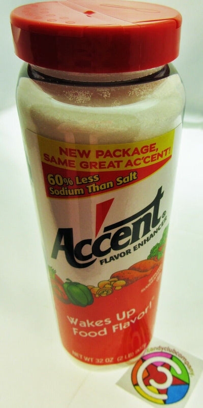 Large 32 oz Accent Flavor Enhancer seasoning kosher meat vegetables ~New Package