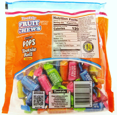 Tootsie Roll Fruit Chews Assorted Fruit Rolls Candy Candies ~ 14.37oz bag