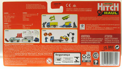 Hitch & Haul Matchbox ~ Dump Truck / MBX Cement Mixer ~  Yellow ~ 1:64 scale