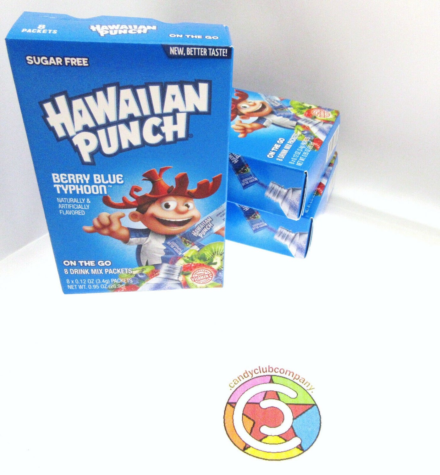 Hawaiian Punch Berry Blue Typhoon ~ Sugar Free ~ Drink Mix ~ Lot of 3