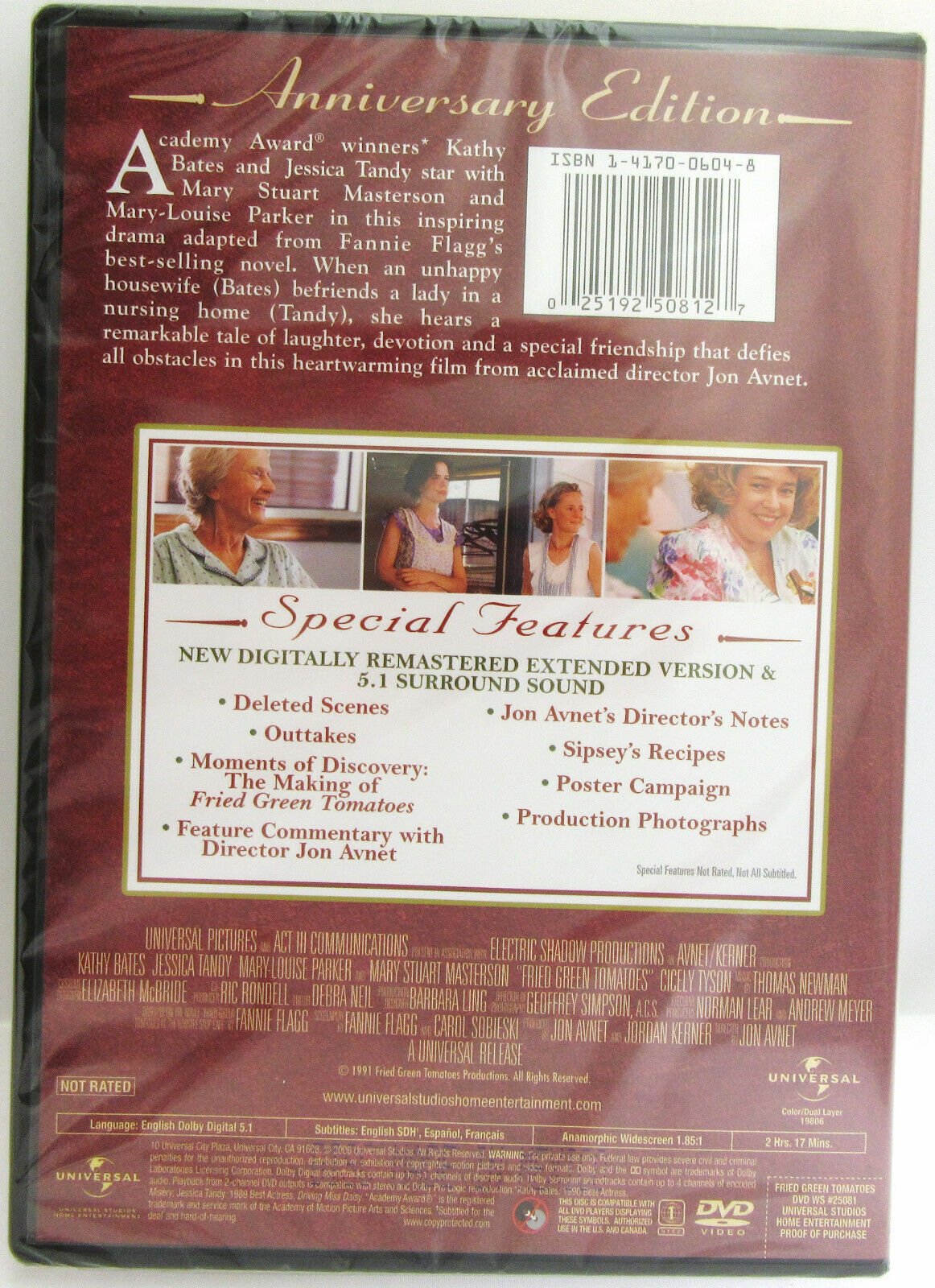Fried Green Tomatoes ~ 1991 ~ Kathy Bates ~ Extended Version ~ Movie ~ New DVD