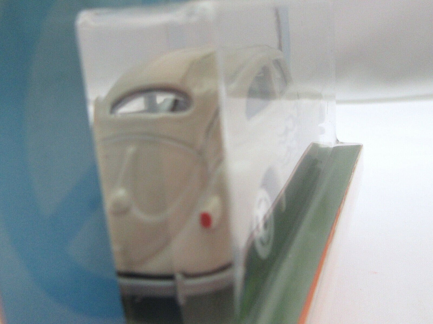 VW Beetle ~ Punch Buggy ~ Cream White with Flames ~ 1:55 Scale