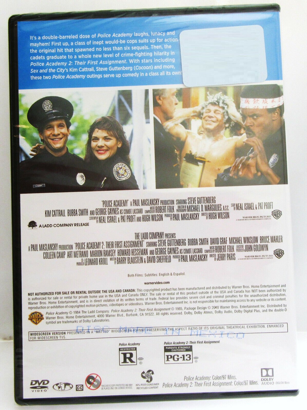 Police Academy 1 & 2 ~ 2 Film Collection ~ Steve Guttenberg ~ Movie ~ New DVD