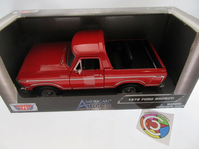 1978 Ford Bronco ~ Red ~ 1:27 Die Cast ~ American Legends