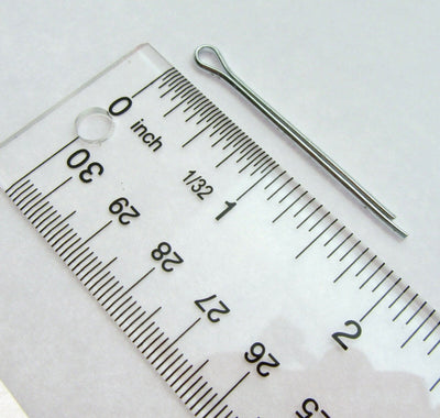 Cotter Split Pin ~ 3/32 inch x 1 1/2 inch ~ Extra Long ~ Zinc Plated ~ 4 Pack