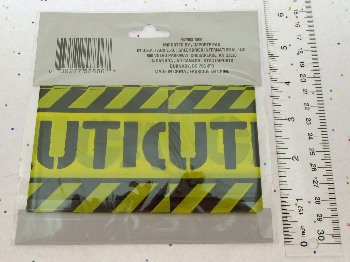 Fright Tape ~ Caution ~ Halloween Decoration ~ 30 Feet