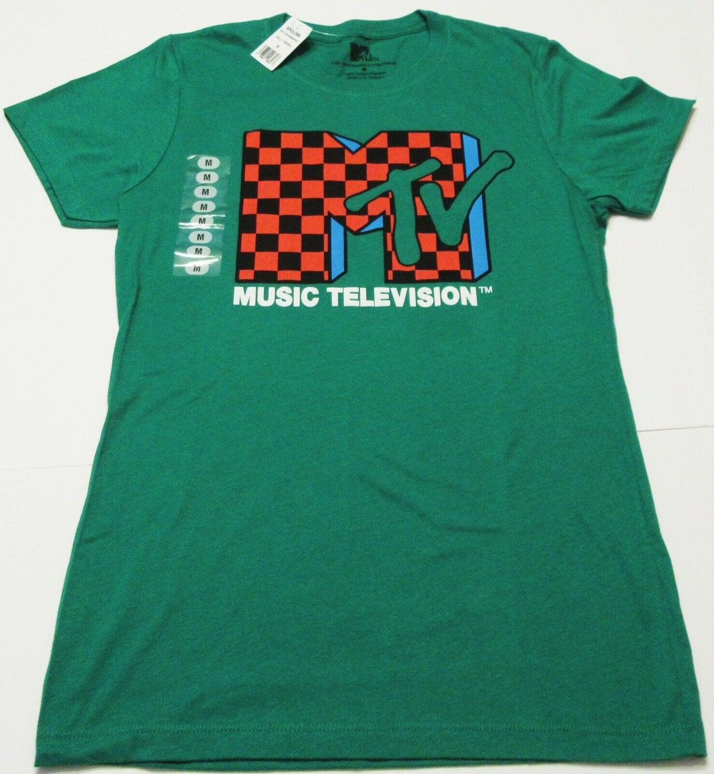 MTV ~ Music Television Medium Green Womens T-Shirt  ~ Size M ~ T Shirt