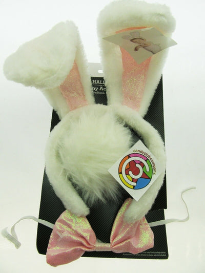 3 pc Bunny Accessory Kit Costume ~ Rabbit Ears Bow Tie Tail ~ Halloween