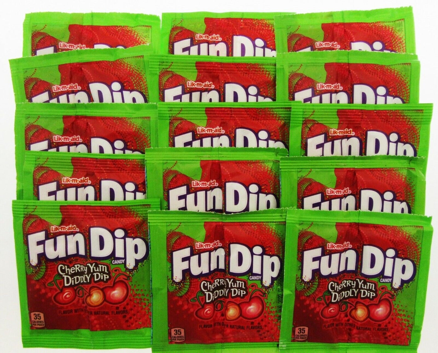 Fun Dip ~ Cherry Yum Diddly Dip ~ 15 Pouches of Candy