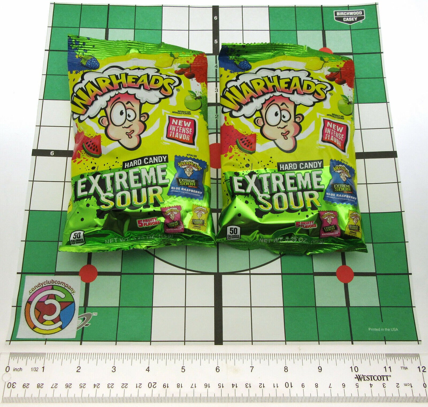 Warheads ~ 3.25oz bags ~ Extreme SOUR hard candy 5 flavor ~ Lot of 2